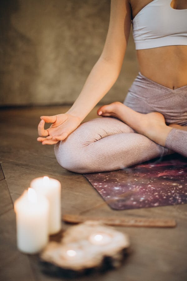 Wellness devotee incorporating Balance Ayurvedic 13-botanical supplement into daily wellness ritual